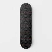 Goth Gray Ornament mit Skull Skateboard (Vorderseite)