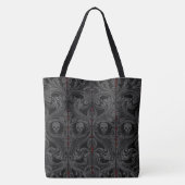 Goth Gray Ornament mit Skull Tasche (Rückseite)