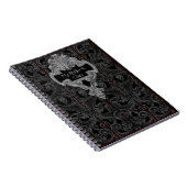 Goth Gray Ornament & Skull Spellbook personalisier Notizblock (Rechte Seite)