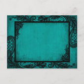 Goth Grunge Lace Save the Date Ankündigungspostkarte (Rückseite)