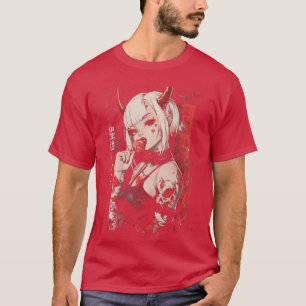 Goth-Grunge-Mädchen-Waifu-Dämon-Anime-Horror-Alt-Ä T-Shirt