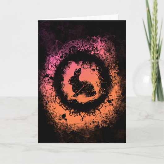 Goth-Grunge Ostersonne Feiertagskarte (Vorderseite)