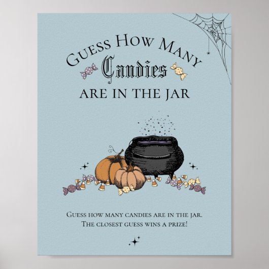 Goth Guess Wie viele Candies Baby Duschgame Poster (Vorne)