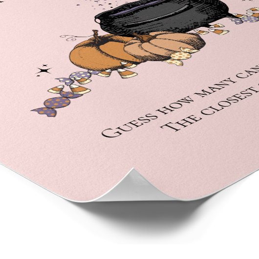 Goth Guess Wie viele Candies Baby Duschgame Poster (Ecke)