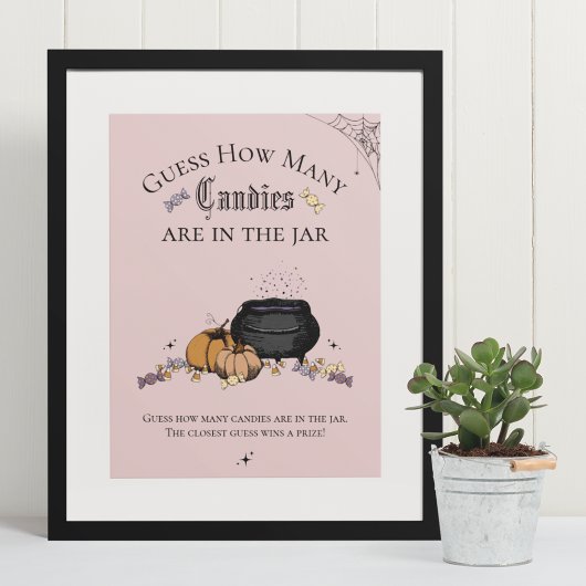 Goth Guess Wie viele Candies Baby Duschgame Poster