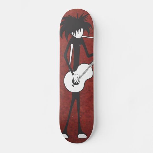 Goth Guitarist Skateboard (Vorderseite)