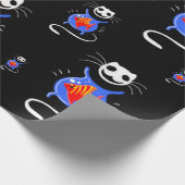 Goth Halloween Funny Cat Gift Wrap auf einer Rolle Geschenkpapier (Ecke)