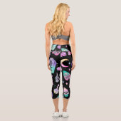 Goth Halloween Pastel Capri Leggings (Rückseite)