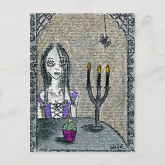 Goth Halloween Postkarte (Vorderseite)