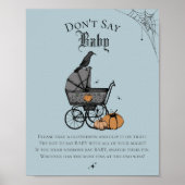 Goth Halloween Say Baby Blue Shower Game nicht Poster (Vorne)
