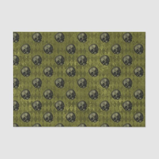 Goth Halloween Skulls Seidenpapier (Vorderseite)