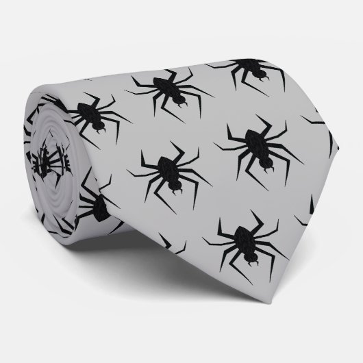 Goth Halloween Spider Krawatte (Gerollt)