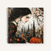 Goth Halloween Spiral Notebook Notizblock (Vorderseite)