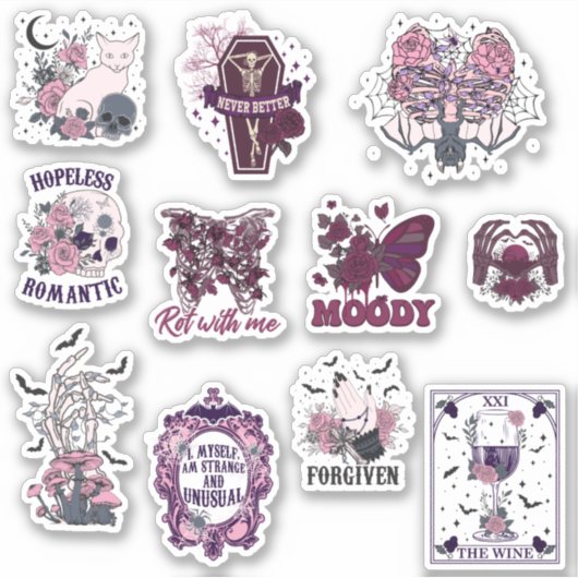 Goth & Halloween Sticker Pack (Vorderseite)