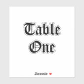 Goth Halloween Wedding Table Numbler Aufkleber (Blatt)