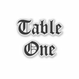 Goth Halloween Wedding Table Numbler Aufkleber