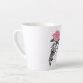 Goth Hand Skelett mit rosa Rose | Toter Innen Milchtasse (Linke Ecke)