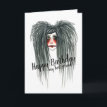 Goth Happy Birthday Best Friend Karte<br><div class="desc">Happy Birthday my best friend standard greeting 5" x 7" card.</div>