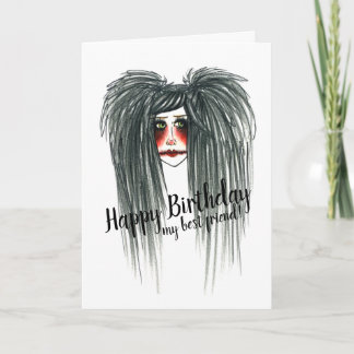 Goth Happy Birthday Best Friend Karte