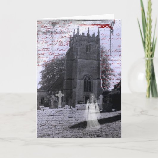 Goth Haunted Cemetery Greeting Card Karte (Vorderseite)