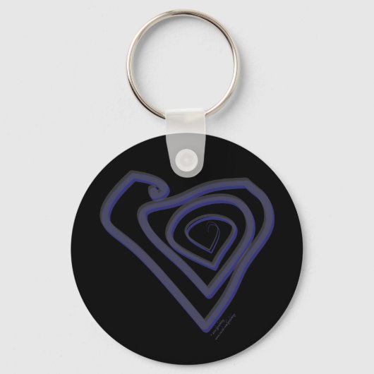 Goth Heart Keychain. Schlüsselanhänger (Vorderseite)