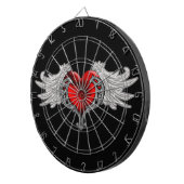 Goth Heart mit Angel Wings Dartscheibe (Vorderseite rechts)