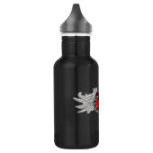 Goth Heart mit Angel Wings Edelstahlflasche (Links)