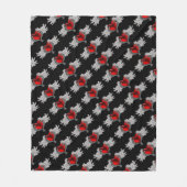 Goth Heart mit Angel Wings Fleece Blanket (Vorderseite)