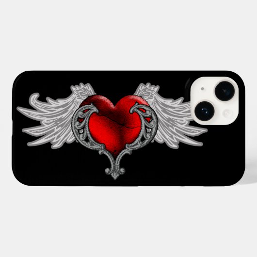 Goth Heart mit Angel Wings iPhone 6 Fall Case-Mate iPhone Hülle (Rückseite (Horizontal))