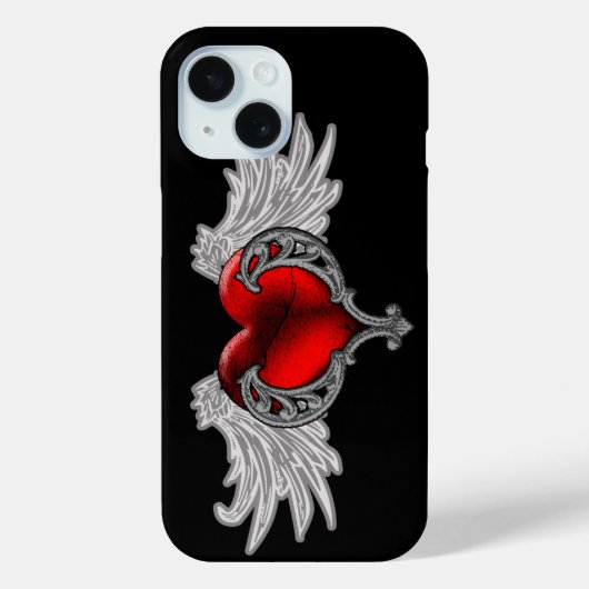 Goth Heart mit Angel Wings iPhone 7 Fall Case-Mate iPhone Hülle (Rückseite)