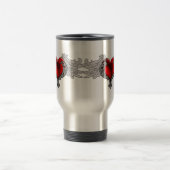 Goth Heart mit Angel Wings Reisebecher (Mittel)