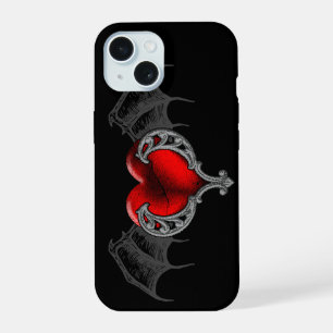 Goth Heart mit Fledermausflügeln iPhone 7 Hülle iPhone 15 Hülle