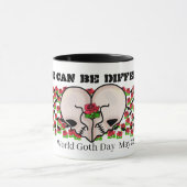 Goth Heart Skulls Liebe Tasse (Zentrum)