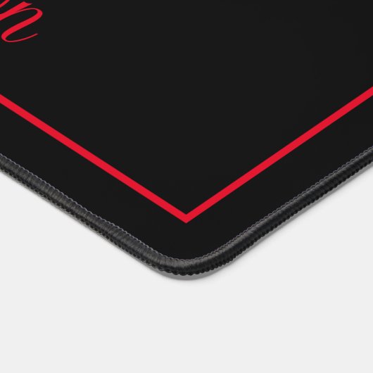 Goth Heart with Bat Wings Personalisiert Schreibtischunterlage (Ecke)