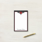 Goth Heart with Bat Wings Post-it Klebezettel (Auf Schreibtisch)