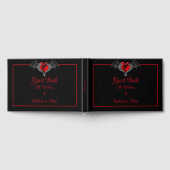 Goth Heart with Bat Wings Wedding Gästebuch (Voll)