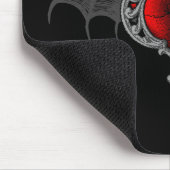 Goth Herz mit Fledermausflügeln Mauspad (Ecke)