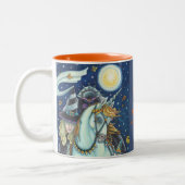 GOTH Hexe, schläfrig, HORSEMAN-TASSE Zweifarbige Tasse (Links)