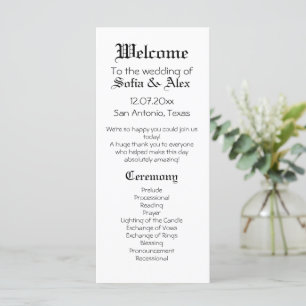 Goth Hochzeit schwarz elegante Typografie-Programm
