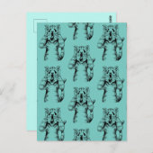 GOTH HORROR CAT DRAMA, JEMAND BEWEGTE LITTERBOX POSTKARTE (Vorne/Hinten)