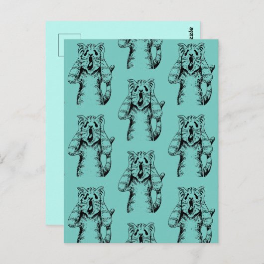 GOTH HORROR CAT DRAMA, JEMAND BEWEGTE LITTERBOX POSTKARTE (Vorne/Hinten)