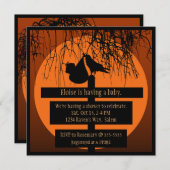 Goth-Horror-Kinderdusche Einladung (Vorne/Hinten)