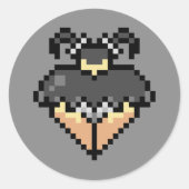 Goth in einem kurzen Rock-Sticker Runder Aufkleber (Vorderseite)