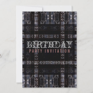 Goth Industrial Dark Birthday Party Einladung