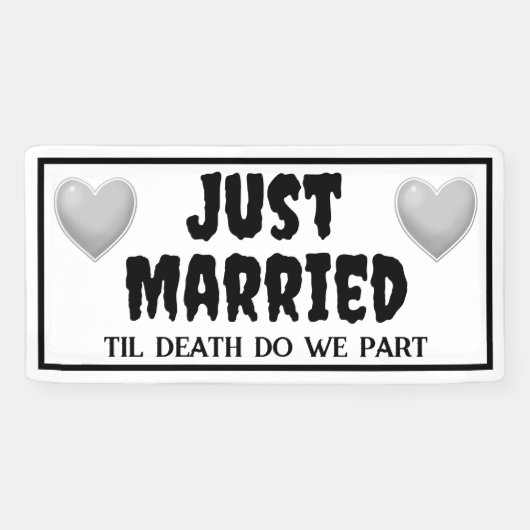 Goth Just Married Banner (Horizontal)