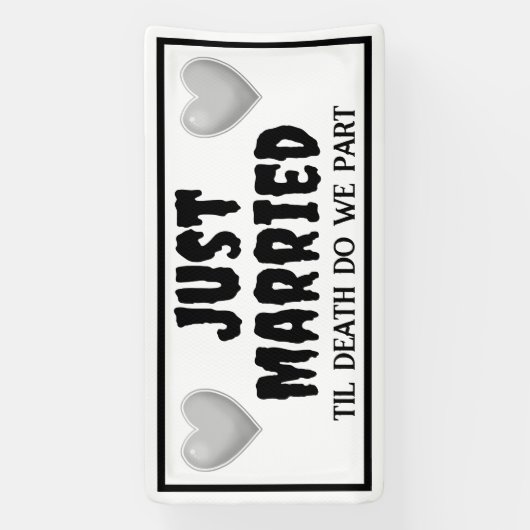 Goth Just Married Banner (Vertikal)