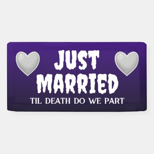 Goth Just Married Banner (Horizontal)