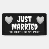 Goth Just Married Banner (Horizontal)