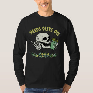 Goth-Kaffeetrinker Gothic Lustig Keto Braucht Oliv T-Shirt