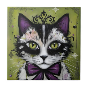 Goth-Katze Fliese